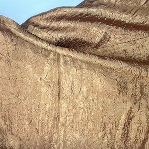 ✨ Handmade Gold Crumpled Silk-Effect Scarf – Elegant Shine